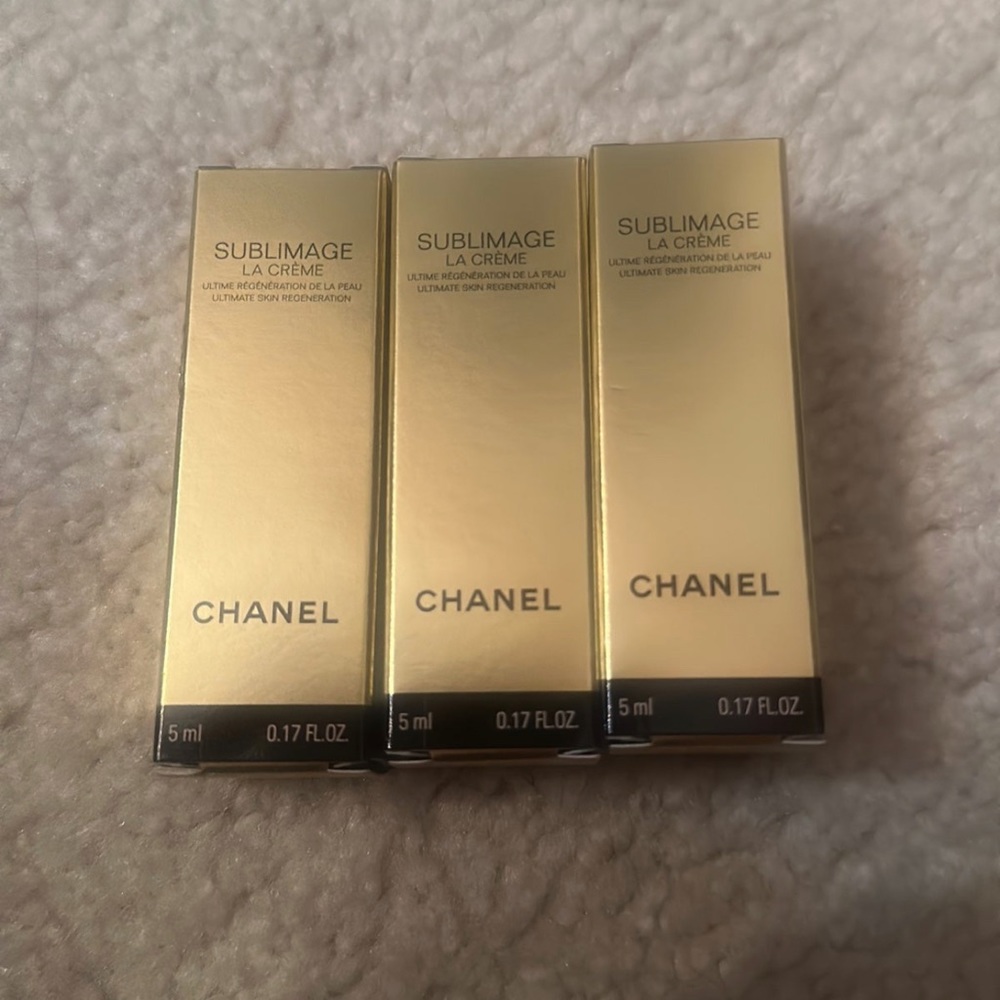 3x CHANEL SUBLIMAGE LA CREME Sample Size 0.17 oz / 5 mL  NEW